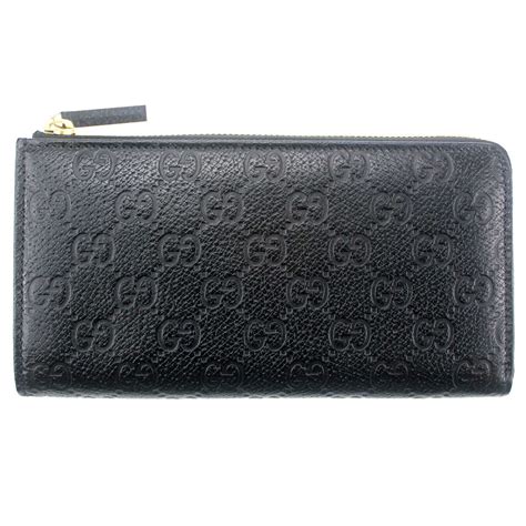 gucci black guccissima leather stripe wallet|original Gucci black leather wallet.